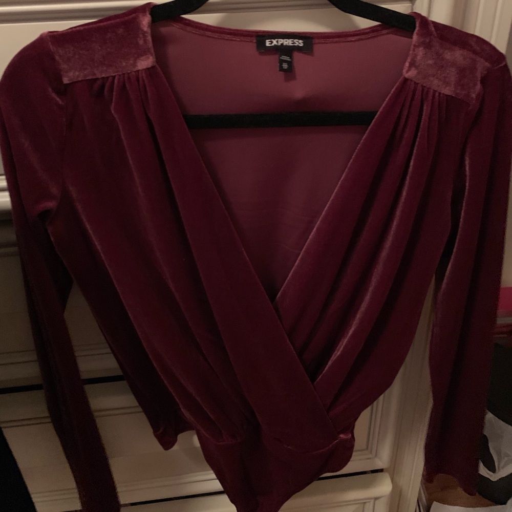 Velvet bodysuit from express